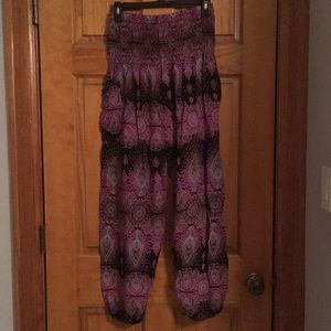 colorful harem pants